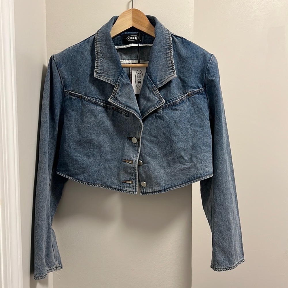 Cropped Jean Jacket with Tags!